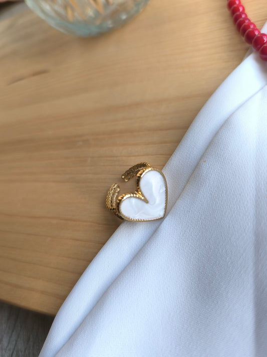 Anillo White Heart